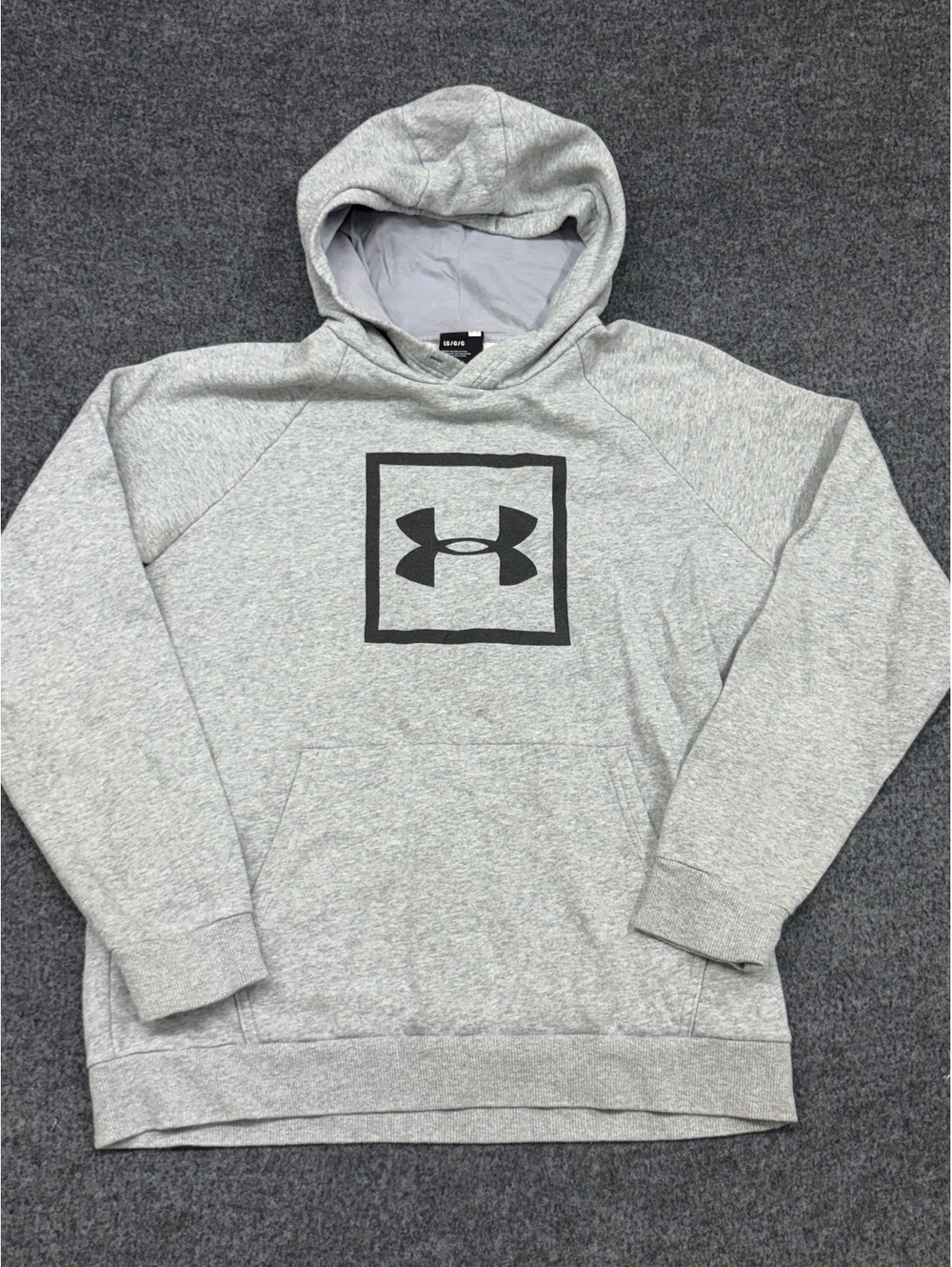 Under Armour Gray Hoodie with Logo - Large
